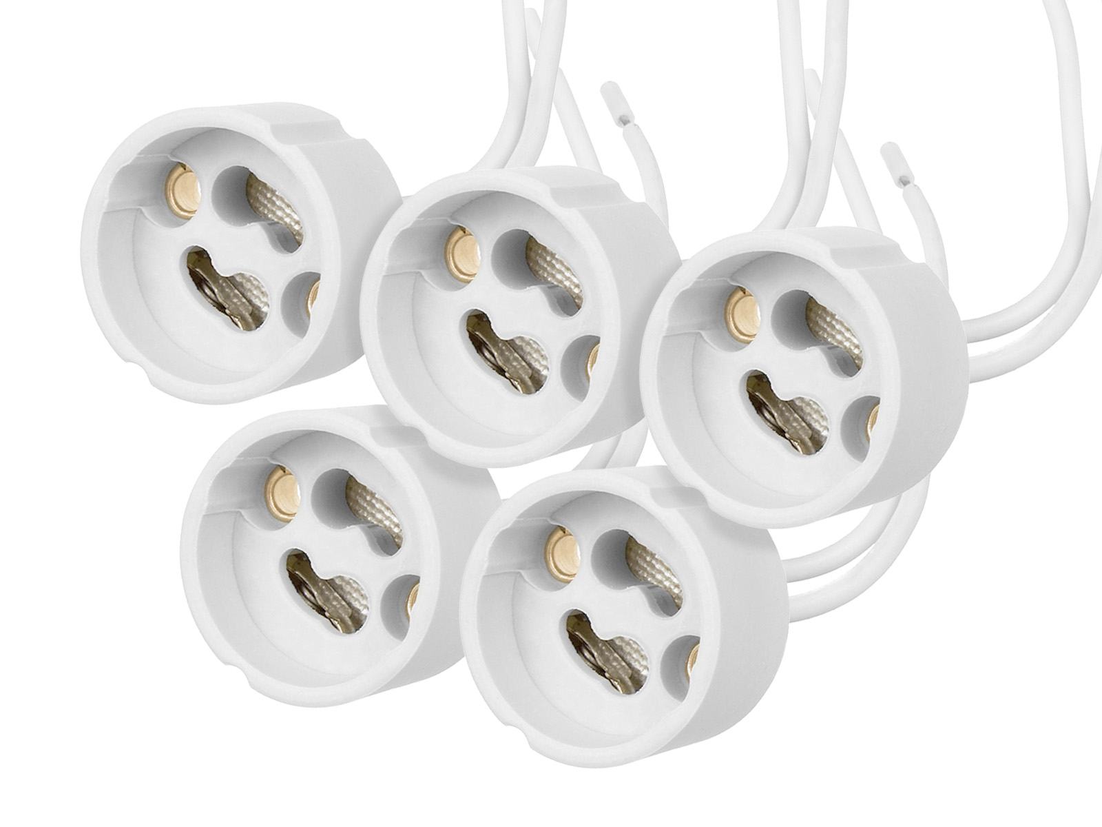 5x Gniazdo na GU10 oprawka ceramiczna LED